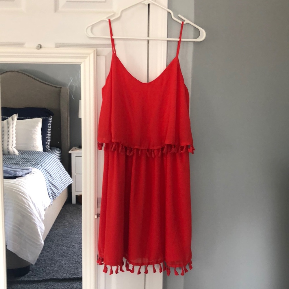 Red Tassel Dress